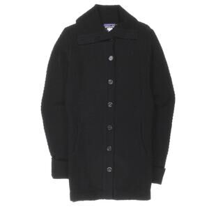 Patagonia women's Merino Sweater Coat XS cardigan collared black merino wool